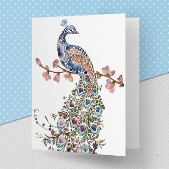 Peacock Greeting Card