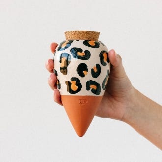 Hydrating Olla Self Watering System, Leopard