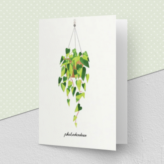 Philodendron Plant Greeting Card