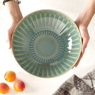 Kew Living Jewels Salad Bowl, Teal