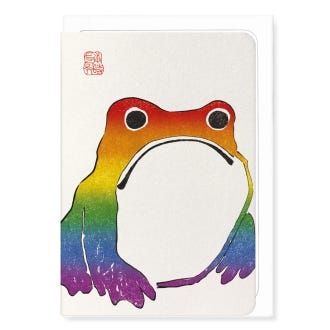 Rainbow Frog Greeting Card from Ezen