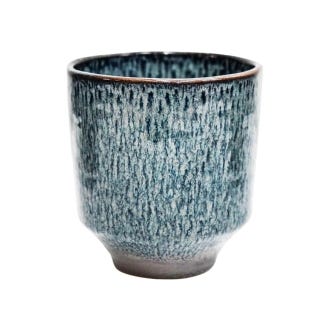 Reactive Glaze Navy Orchid Planter, 13cm