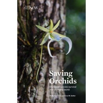 Saving Orchids: Stories of species survival in a changing world. Front cover image.