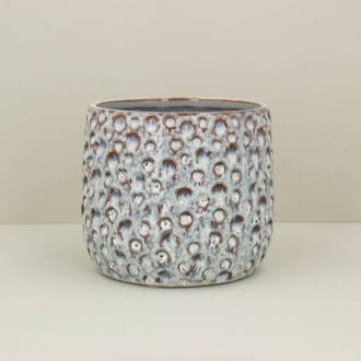 Reactive Glaze Moon Stoneware Pot Cover, Medium