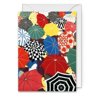 TFL Summer Sales Umbrellas Greeting Card
