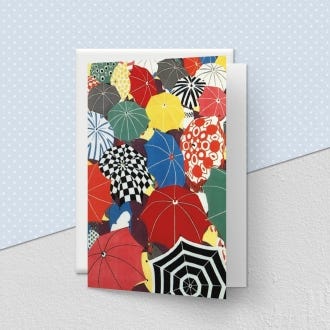 TFL Summer Sales Umbrellas Greeting Card