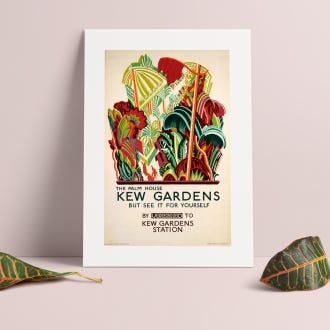 The Palm House at Kew TFL A4 Print