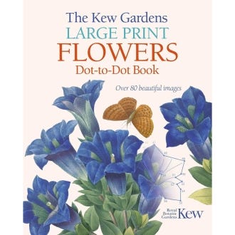 Kew Gardens Large Print Flowers Dot-to-Dot book - front cover