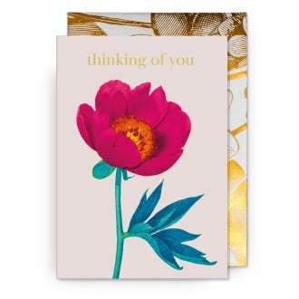 Kew Thinking of You Peonia Greeting Card
