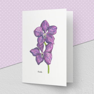 Vanda Orchid Greeting Card
