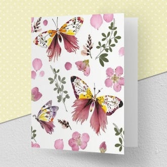 Wildflower & Butterflies Greeting Card