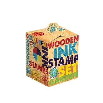 Wooden Stamp Set, Garden Characters