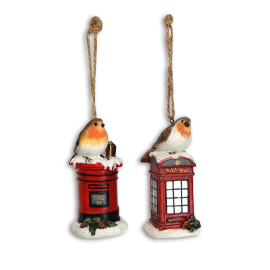 Robin on Letter & Telephone Boxes Decorations