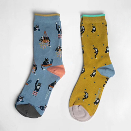 Sasha Cat Organic Cotton 2-Pack Socks from Thought