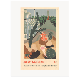 Kew Gardens by Edward Bawden TFL A4 Print