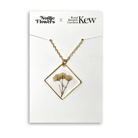 Kew x Nordic Flowers Necklace, Square Babys Breath