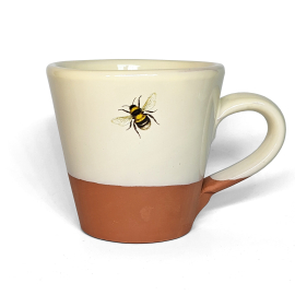 Rustic Terracotta Bee Mug, Cream