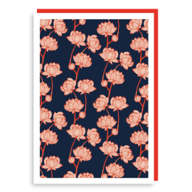 Blossom on Navy Greeting Card