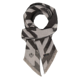 Cashmink Black and White Houndstooth Scarf