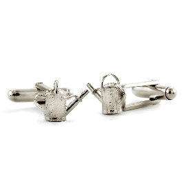 Alex's Watering Can cufflinks will be at home on the sleeves of gardeners! Designed for dress shirts, our cufflinks. Silver cufflinks.