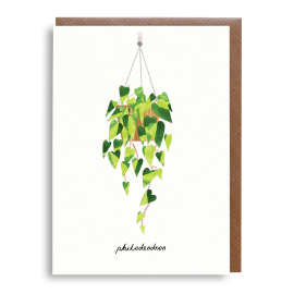 Philodendron Plant Greeting Card