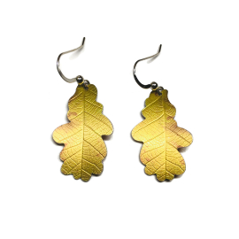 Golden Oak leaf earrings