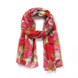 Jealous Print Eco Scarf, White and Red