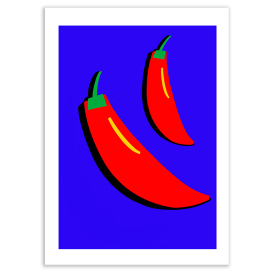 Pair of Chillies, A3 Print