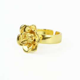 Kew x My Doris Waterlily 3D Gold Rose Ring