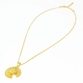 Kew x My Doris Waterlily Gold Pendant Necklace