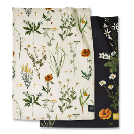 Kew Wild Floral Set Of 2 Tea Towels
