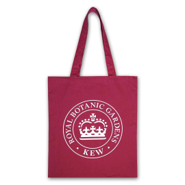 Kew Logo Cotton Tote Bag, Berry