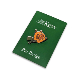 Kew Orange Rose Enamel Pin Badge