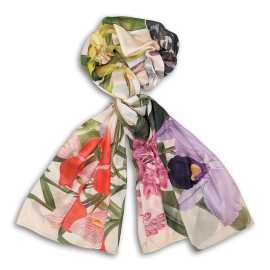 Kew Orchid Print Scarf in Recycled Polyester