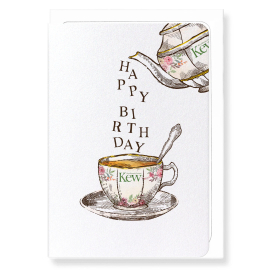 Kew Happy Birthday Pouring Tea Card