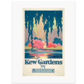 Kew Gardens by A A Moore TFL A3 Print