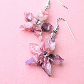Kew x Tatty Devine Orchid Earrings