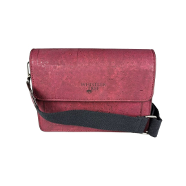 Lamego Cross Body Cork Bag, Raspberry