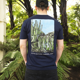 Marianne North Cactus T-shirt, Navy - back