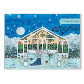 Magic at Waterlily House pack of 6 Christmas Cards with biodegradable glitter.