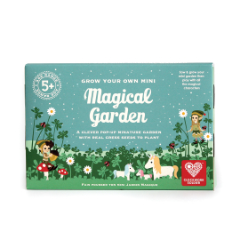 Grow your own mini magical garden. A clever pop-up miniature garden with real seeds to plant.