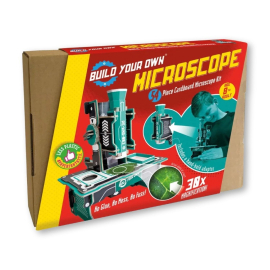 Image of the box containing the kit to build your own microscope