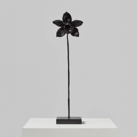 Midnight World orchid bronze sculpture by Marc Quinn