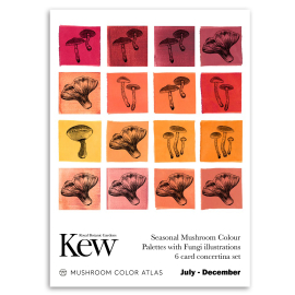 Kew Mushroom Colour Atlas Jul to Dec Concertina Postcards