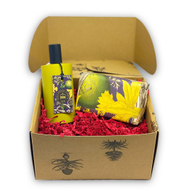 Narcissus Lime Eau de Toilette and Soap presented in gift box with red shred.