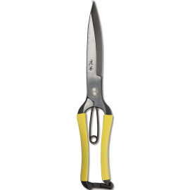 Niwaki GR Pro Barracuda Clippers with yellow handle and ingrained logo in blade.