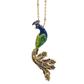 Peacock Long Pendant Necklace