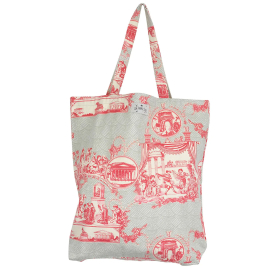 Ancient Columns bag featuring pink sketches of ancient Roman and Greek architecture.