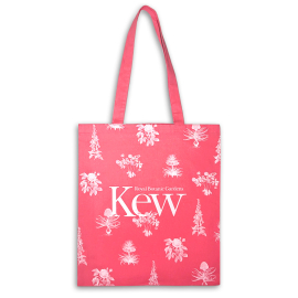 Kew Floral Cotton Tote Bag, Coral Pink