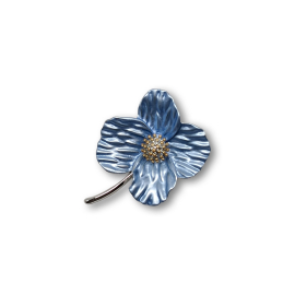 Blue Poppy Pin Brooch